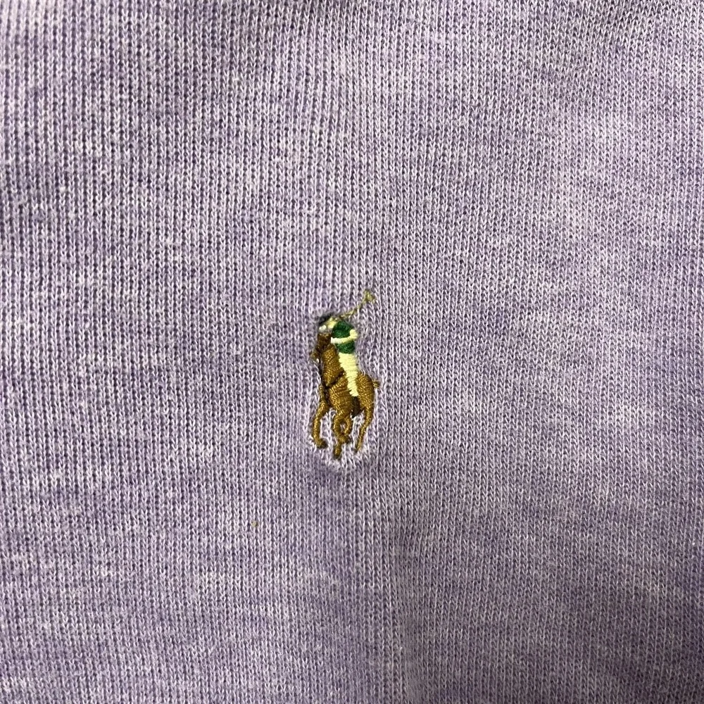 Polo Ralph Lauren Sweater‎ Mens 2XL Purple 1/4 Zip Mock Neck Estate Rib Pullover